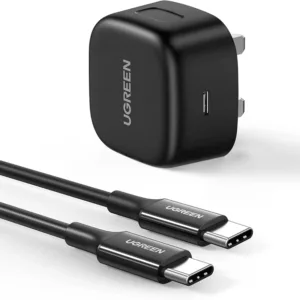 UGREEN 25W Type-C PD UK Pin Fast Charger With Type-C to Type-C 2 Meter Cable – CD250 - 50577